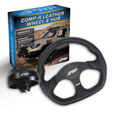 PRP Leather D-Shape Steering Wheel Kit  Black With Adapter Hub For Toyota  Lexus  Scion And Subaru