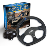 PRP Leather D-Shape Steering Wheel Kit  Blue With Adapter Hub For Toyota  Lexus  Scion And Subaru