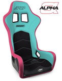 Shreddy Alpha Composite Seat Black; Pink And Teal