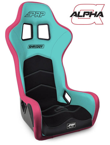 Shreddy Alpha Composite Seat Black; Pink And Teal
