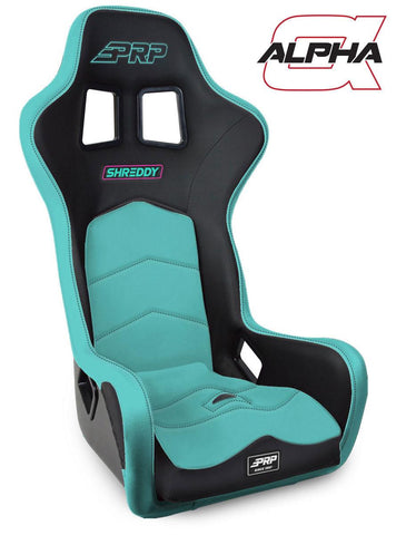 Shreddy Alpha Composite Seat; Teal And Black