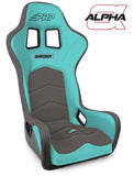 Shreddy Alpha Composite Seat; Teal And Grey