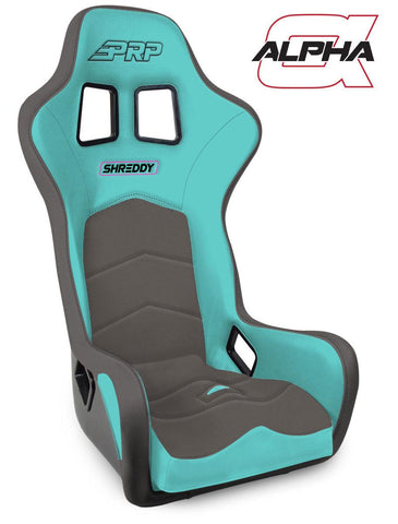 Shreddy Alpha Composite Seat; Teal And Grey