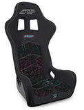 Shreddy Edition Alpha Composite Seat  Extra Wide  Cracked Black