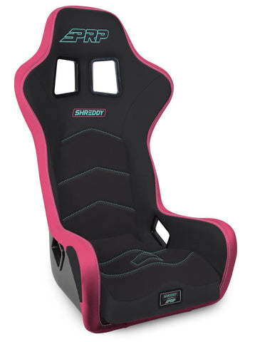 Shreddy Edition Alpha Composite Seat  Extra Wide  Black  Pink And Teal