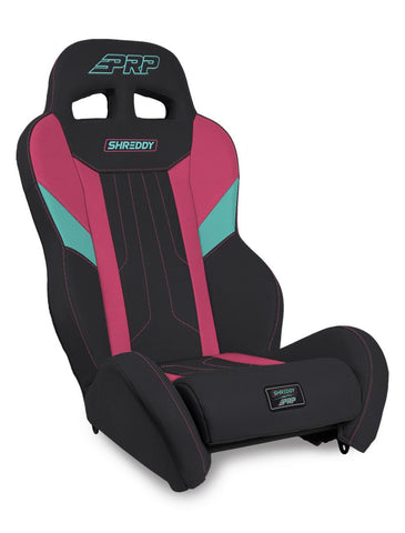 Shreddy Edition XCR Suspension Seat  Black  Pink And Teal