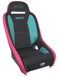 Shreddy Comp Elite Suspension Seat; Black  Pink And Teal