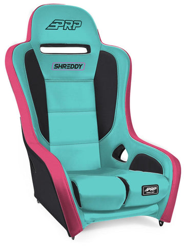 Shreddy Podium Suspension Seat; Pink  Teal And Black