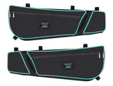 PRP Shreddy Front Door Bag With Knee Pad For Can-Am Maverick X3 (Pair)  Black And Teal