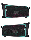 PRP Shreddy Rear Door Bags For Can-Am Maverick X3 (Pair)  Cracked And Teal