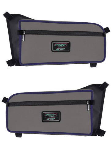 PRP Shreddy Rear Door Bags For Can-Am Maverick X3 (Pair)  Grey And Purple