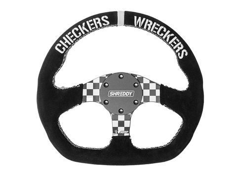 PRP X Shreddy Checkered Steering Wheel  D-Shaped