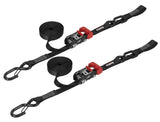 Ratchet 1 In. X 15 Ft. Tie Down W/ Snap 'S' Hooks And Soft Tie (Black)