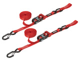 Ratchet 1 In. X 15 Ft. Tie Down W/ Snap 'S' Hooks And Soft Tie (Red)