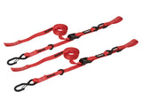 Cam-Lock 1 In. X 10 Ft. Tie Down W/ Snap 'S' Hooks And Soft Tie (Red)