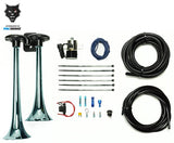 Basic Dual Air Horn For Onboard Air Cast Zinc Alloy/Stainless Steel Chrome