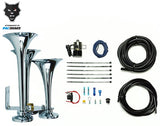 Basic Triple Train Horn For Onboard Air Cast Zinc Alloy/Stainless Steel Chrome