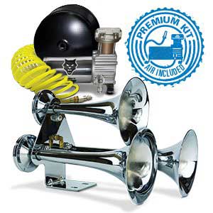 Premium Triple Train Horn W/Air Horn (HP10254) And Onboard Air (HP10163)
