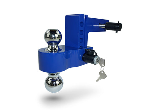 Ball Mount 2 Inch Shank 4 Inch Drop Blue