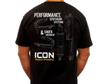 ICON RD TEE BLACK - XXXLARGE