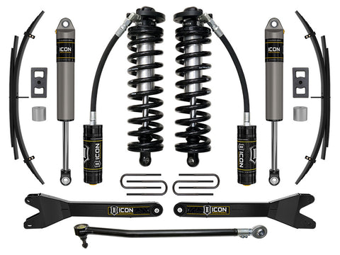 ICON 2023-2026 Ford F-250/F-350 Super Duty 4WD 2.5-3" Lift Stage 2 Coilover Conversion System W/ Radius Arms & Expansion Packs