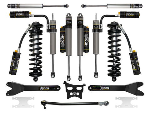 ICON 2023-2026 Ford F-250/F-350 Super Duty 4WD 2.5-3" Lift Stage 5 Coilover Conversion System With Radius Arms