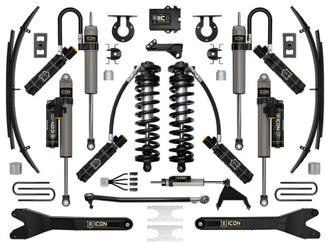 ICON 2023-2026 Ford F-250/F-350 Super Duty 4WD 2.5-3" Lift Stage 7 Coilover Conversion System With Radius Arms And Expansion Packs