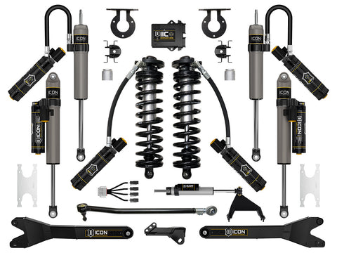 ICON 2023-2026 Ford F-250/F-350 Super Duty 4WD 2.5-3" Lift Stage 7 Coilover Conversion System With Radius Arms