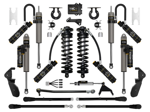 ICON 2023-2026 Ford F-250/F-350 Super Duty 4WD 2.5-3" Lift Stage 7 Coilover Conversion System With 4-Link