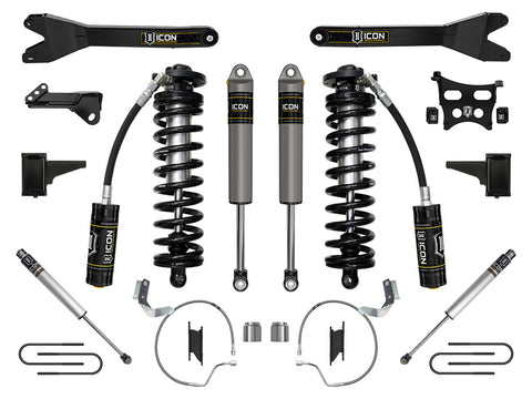 ICON 2023-2026 Ford F-250/F-350 Super Duty 4WD 4-5.5" Lift Stage 3 Coilover Conversion System W/ Radius Arms