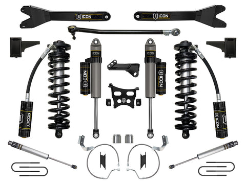 ICON 2023-2026 Ford F-250/F-350 Super Duty 4WD 4-5.5" Lift Stage 4 Coilover Conversion System W/ Radius Arms