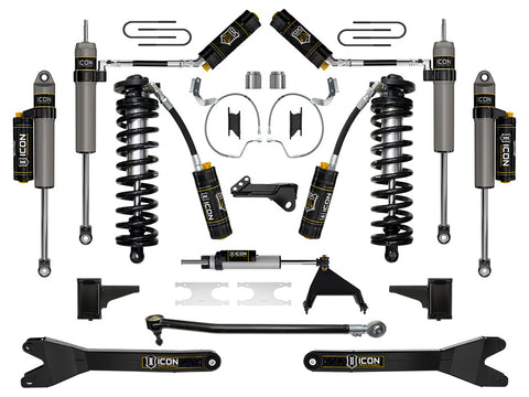 ICON 2023-2026 Ford F-250/F-350 Super Duty 4WD 4-5.5" Lift Stage 7 Coilover Conversion System W/ Radius Arms