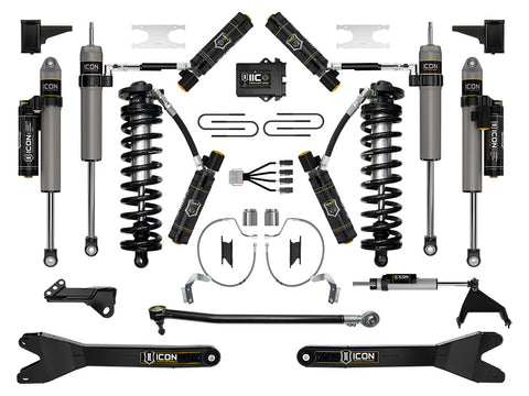 ICON 2023-2026 Ford F-250/F-350 Super Duty 4WD 4-5.5" Lift Stage 9 Coilover Conversion System W/ Radius Arms