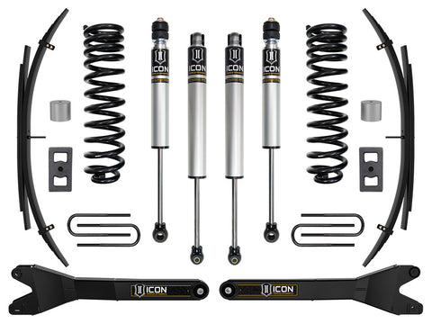ICON 2023-2026 Ford F-250/F-350 Super Duty 4WD Diesel 2.5" Lift Stage 1 Suspension System W/ Radius Arms And Expansion Packs