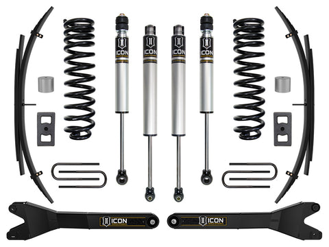 ICON 2023-2026 Ford F-250/F-350 Super Duty 4WD Gas 2.5" Lift Stage 1 Suspension System W/ Radius Arms And Expansion Packs