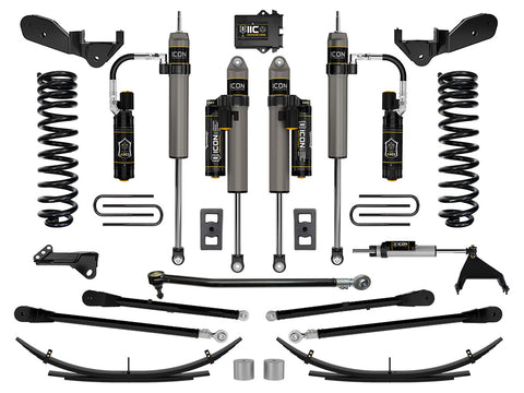 ICON 2023-2026 Ford F-250/F-350 Super Duty 4WD Diesel 2.5" Lift Stage 6 Suspension System W/ 4-Link And Expansion Packs