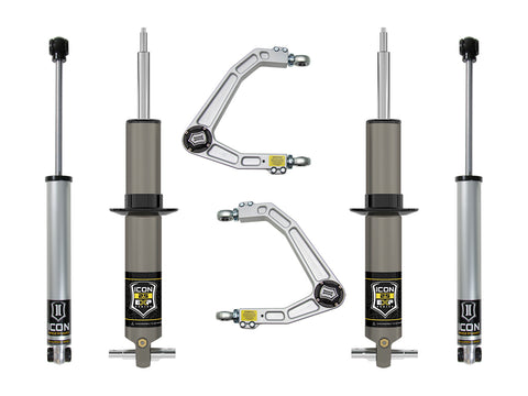 ICON 2019-2026 Chevrolet Silverado 1500/GMC Sierra 1500 2.375-3.75" Lift Stage 2 EXP Suspension System Billet