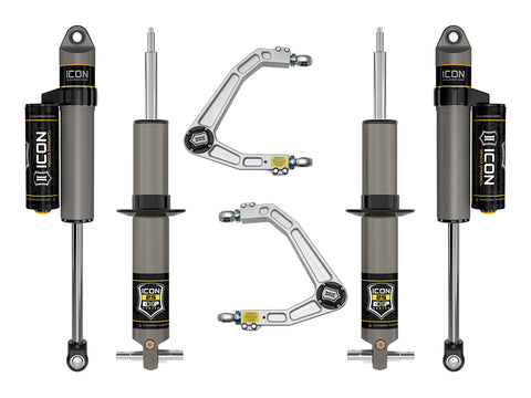 ICON 2019-2026 Chevrolet Silverado 1500/GMC Sierra 1500 2.375-3.75" Lift Stage 3 EXP Suspension System Billet