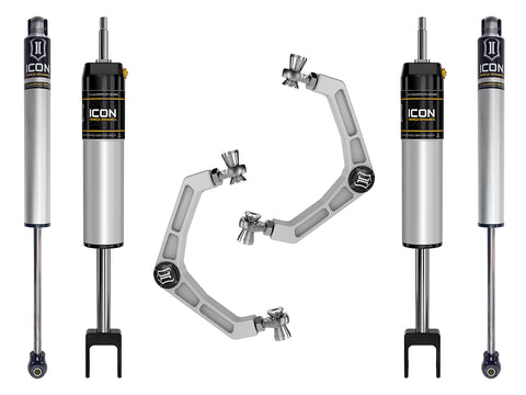 ICON 2020-2026 GM 2500/3500 HD 0-2" Lift Stage 1 Suspension System Billet