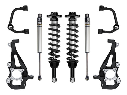 ICON 2021-2025 Ford F-150 4WD 3.5-4.5" Lift Stage 1 Suspension System Tubular