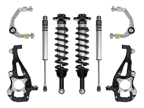 ICON 2021-2025 Ford F-150 4WD 3.5-4.5" Lift Stage 1 Suspension System Billet