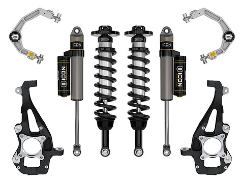 ICON 2021-2025 Ford F-150 4WD 3.5-4.5" Lift Stage 2 Suspension System Billet