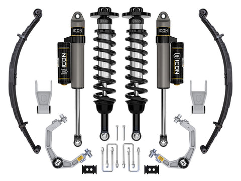 ICON 2021-2025 Ford F-150 Tremor 2.5-3" Lift Stage 2 Suspension System Billet W/ Leaf Packs