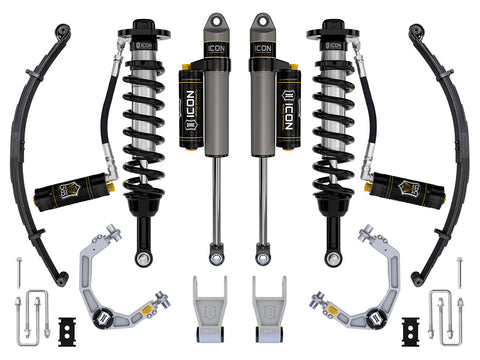 ICON 2021-2025 Ford F-150 Tremor 2.5-3" Lift Stage 4 Suspension System Billet CDCV W/ Leaf Packs