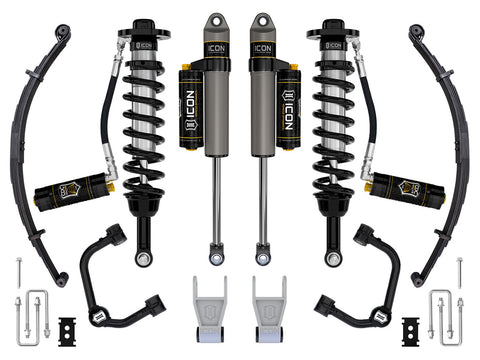 ICON 2021-2025 Ford F-150 Tremor 2.5-3" Lift Stage 4 Suspension System Tubular CDCV W/ Leaf Packs