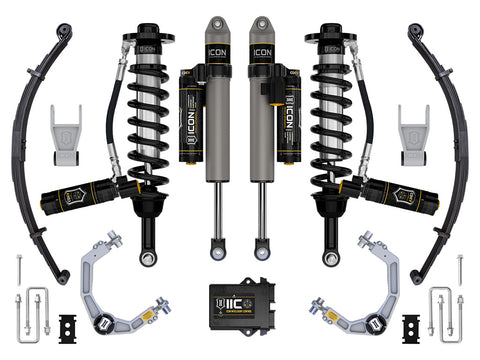ICON 2021-2025 Ford F-150 Tremor 2.5-3" Lift Stage 5 Suspension System Billet W/ Leaf Packs