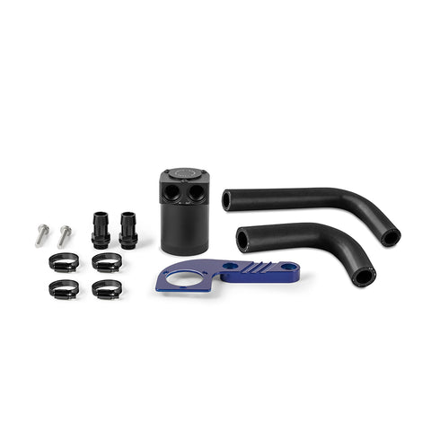 Mishimoto MMBCC-F80-15CFDB Baffled Oil Catch Can  Frozen Dark Blue  CCV Side  Fits BMW F8X M3/M4 2015-2020
