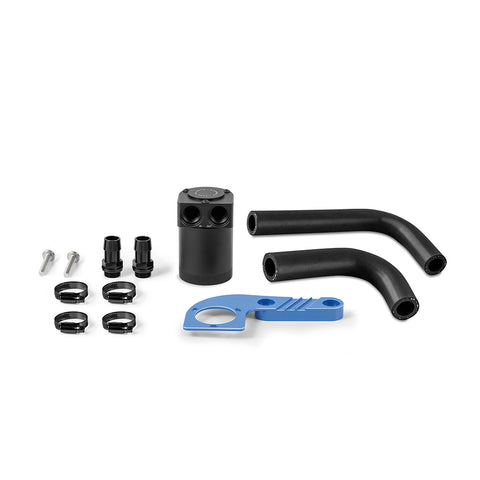 Mishimoto MMBCC-F80-15CYMB Baffled Oil Catch Can  Yas Marina Blue  CCV Side  Fits BMW F8X M3/M4 2015-2020