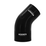 Mishimoto MMCP-R45-3540BK 45-Degree Transition Coupler  Black  Silicone  3.50in To 4.00in