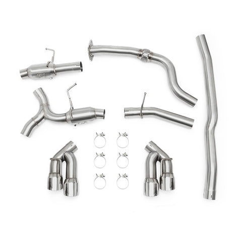 Mishimoto MMEXH-CAM4-16QTPP Quad Tip Pro Cat-Back Exhaust  Polished  Fits Chevrolet Camaro 2.0T 2016-2024